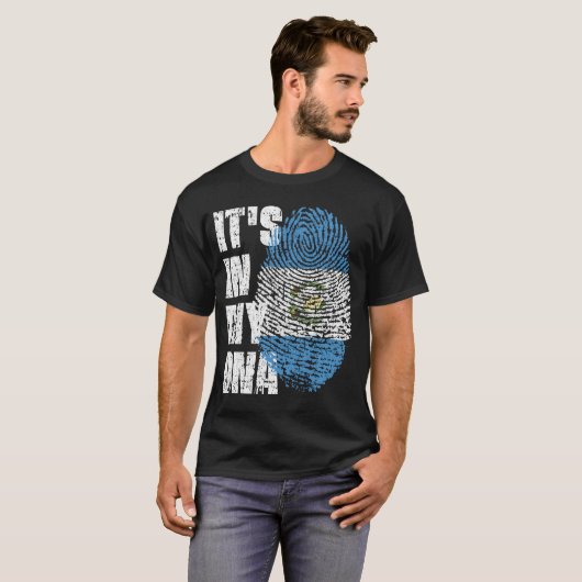 HET IS IN MIJN DNA Guatemala Flag Boy Girl Gift T-shirt (Voorkant volledig)