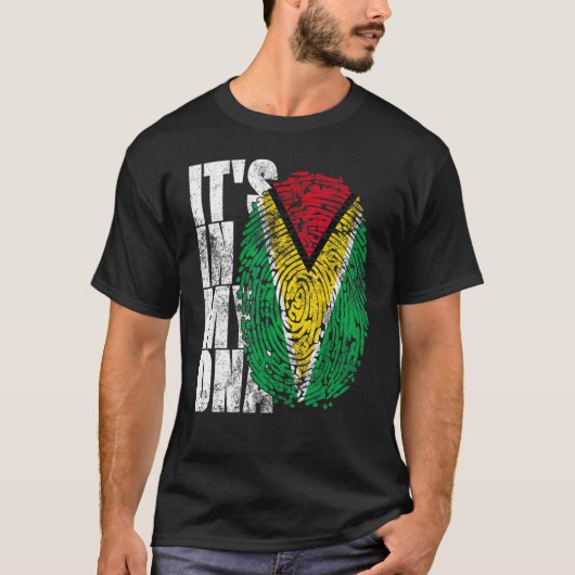 Het is in mijn DNA Guyana grafische kaart voor man T-shirt (Voorkant)