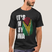 HET IS IN MIJN DNA-Guyana vlag T-shirt (Voorkant)