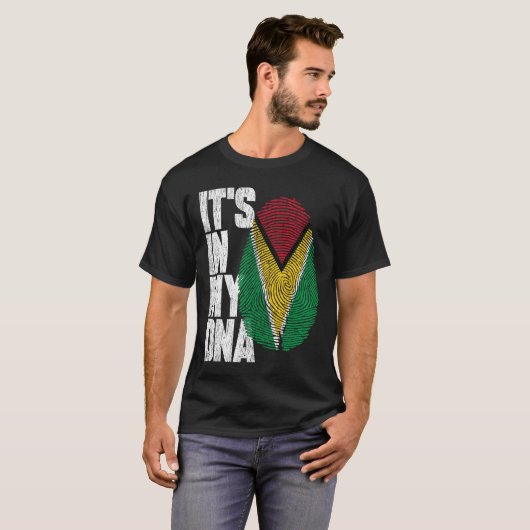 Het is in mijn DNA-Guyanese Shirt Proud Gift Guyan (Voorkant volledig)