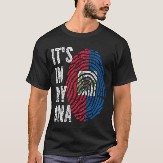 HET IS IN MIJN DNA Haïti Flag Mannen Vrouwen Kinde T-shirt (Voorkant)