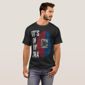 HET IS IN MIJN DNA Haïti Flag Mannen Vrouwen Kinde T-shirt (Voorkant volledig)