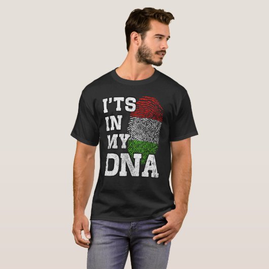 Het is in mijn DNA Hongaarse vingerafdruk Proud Ho T-shirt (Voorkant volledig)