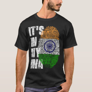 HET IS IN MIJN DNA India Flag Boy Girl Gift T-shirt