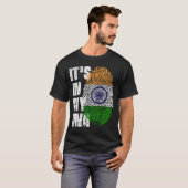 HET IS IN MIJN DNA India Flag Boy Girl Gift T-shirt (Voorkant volledig)
