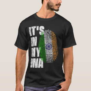 HET IS IN MIJN DNA India Flag T-shirt