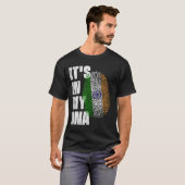 HET IS IN MIJN DNA India Flag T-shirt (Voorkant volledig)