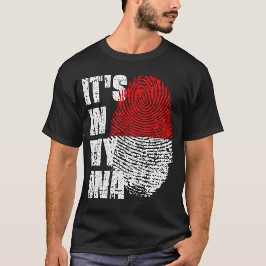 HET IS IN MIJN DNA Indonesia Flag Boy Girl Gift T-shirt (Voorkant)