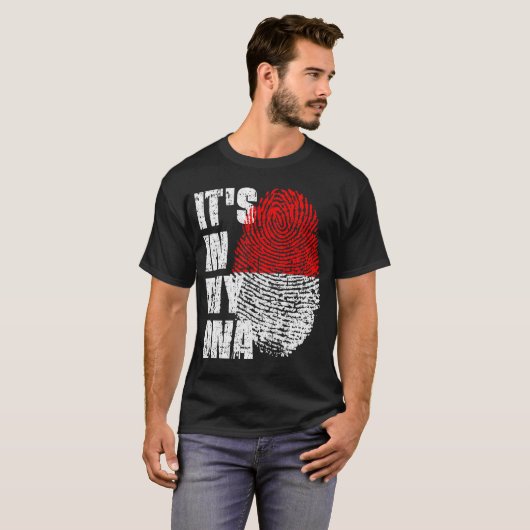 HET IS IN MIJN DNA Indonesia Flag Boy Girl Gift T-shirt (Voorkant volledig)