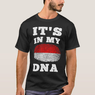 Het is in mijn DNA Indonesische vlag Indonesisch T-shirt