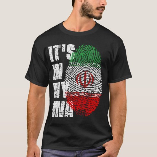 HET IS IN MIJN DNA, Iran Flag Boy Girl Gift T-shirt (Voorkant)