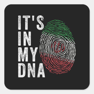 Het is in mijn DNA - Iran vlag Vierkante Sticker