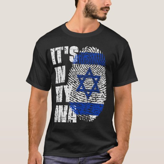HET IS IN MIJN DNA Israel Flag Boy Girl Gift T-shirt (Voorkant)