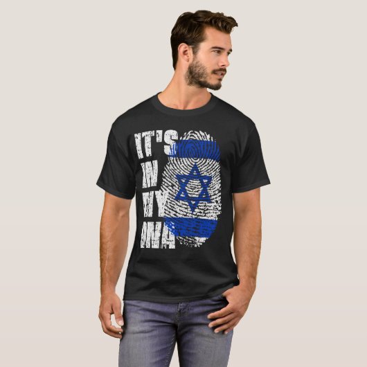 HET IS IN MIJN DNA Israel Flag Boy Girl Gift T-shirt (Voorkant volledig)