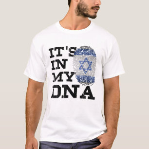 Het is in mijn DNA-Israëliër I Love Israel Flag Jo T-shirt