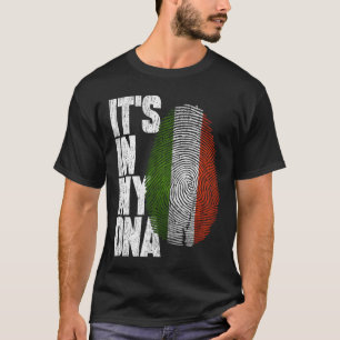Het is in mijn DNA Italiaanse vlag. T-shirt