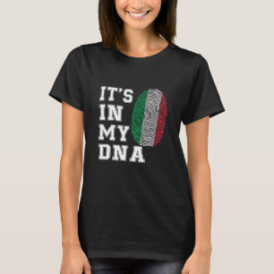 Het is in mijn DNA Italiaanse vlag. T-shirt