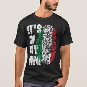 HET IS IN MIJN DNA Italië Flag Boy Girl Gift T-shirt