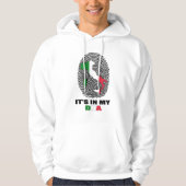 Het is in mijn DNA Italië Patriottisch Proud Itali Hoodie (Voorkant)