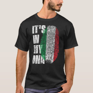 Het is in mijn DNA Italië vlag Italiaans T-shirt