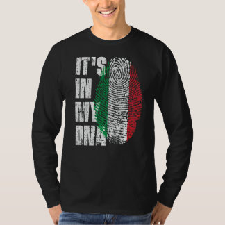 Het is in mijn DNA Italië vlag Italiaans T-shirt