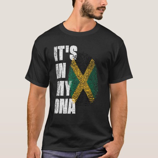 HET IS IN MIJN DNA Jamaica Flag Jamaican T-shirt (Voorkant)