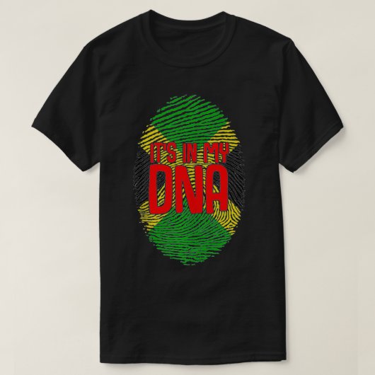 Het is in mijn DNA Jamaica Genetic Jamaican Roots  T-shirt (Design voorkant)