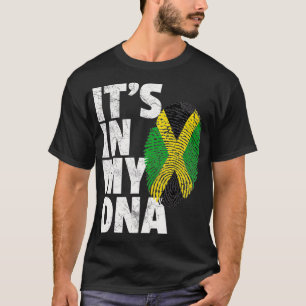 HET IS IN MIJN DNA Jamaicaan Jamaica Flag Pride Na T-shirt