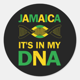 Het is in mijn DNA Jamaicaanse Onafhankelijkheidsd Ronde Sticker