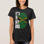 Het is in mijn DNA Jamaicaanse vlag Jamaica Black  T-shirt (Voorkant)
