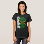 Het is in mijn DNA Jamaicaanse vlag Jamaica Black  T-shirt (Voorkant volledig)