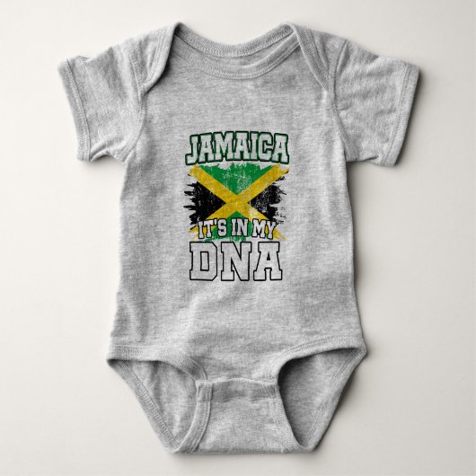 Het is in mijn DNA Jamaican Pride Jamaica Flag Lov Romper (Voorkant)