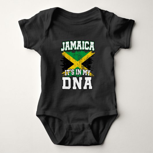 Het is in mijn DNA Jamaican Pride Jamaica Flag Lov Romper (Voorkant)
