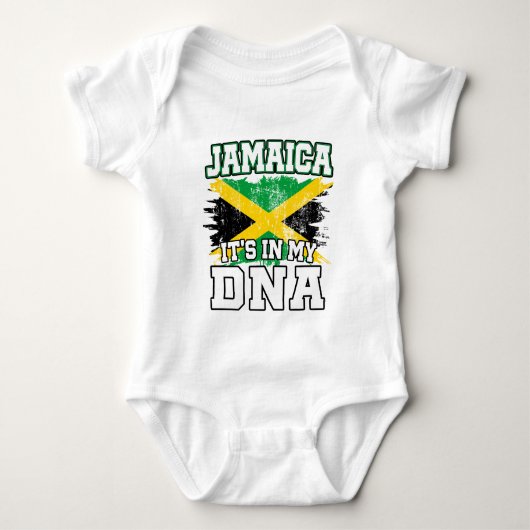 Het is in mijn DNA Jamaican Pride Jamaica Flag Lov Romper (Voorkant)