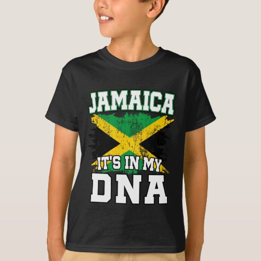 Het is in mijn DNA Jamaican Pride Jamaica Flag Lov T-shirt (Voorkant)