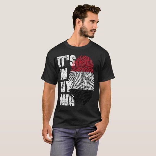 HET IS IN MIJN DNA Jemen Flag Boy Girl Gift T-shirt (Voorkant volledig)