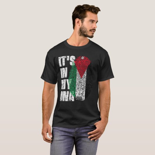 HET IS IN MIJN DNA Jordan Flag Jordanian T-shirt (Voorkant volledig)