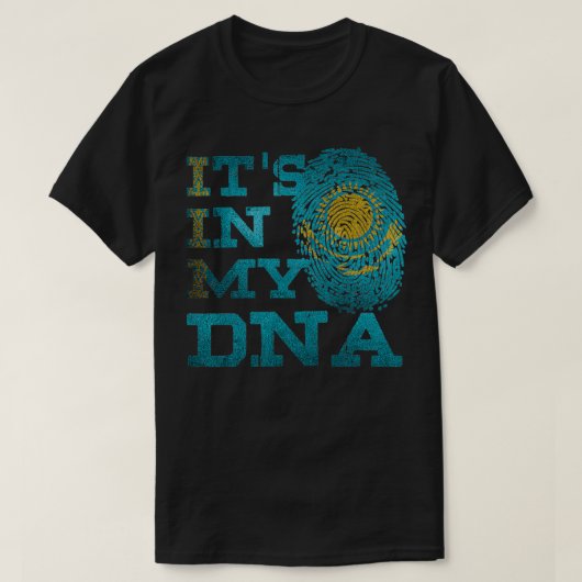 Het is in mijn DNA Kazachse Erfgoed Kazachstan vla T-shirt (Design voorkant)