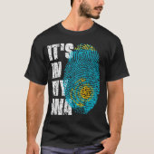 HET IS IN MIJN DNA Kazachstan Flag Boy Girl Gift T-shirt (Voorkant)