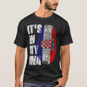HET IS IN MIJN DNA-kroatische Flag Boy Girl Gift T-shirt (Voorkant)