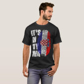 HET IS IN MIJN DNA-kroatische Flag Boy Girl Gift T-shirt (Voorkant volledig)