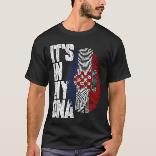 Het is in mijn DNA Kroatische Shirt Proud Hispanic (Voorkant)