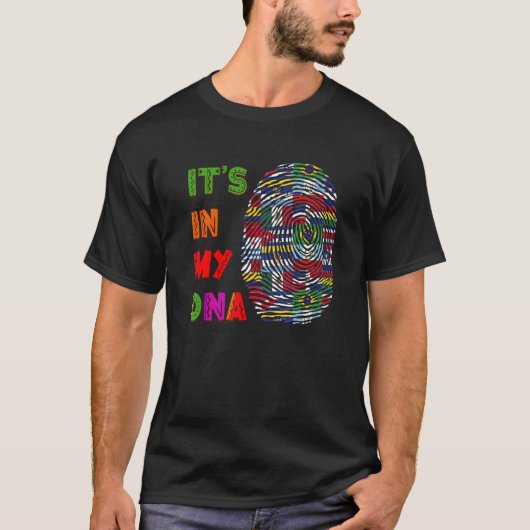 Het is in mijn DNA-Latijnse Latijnse graafmachine T-shirt (Voorkant)