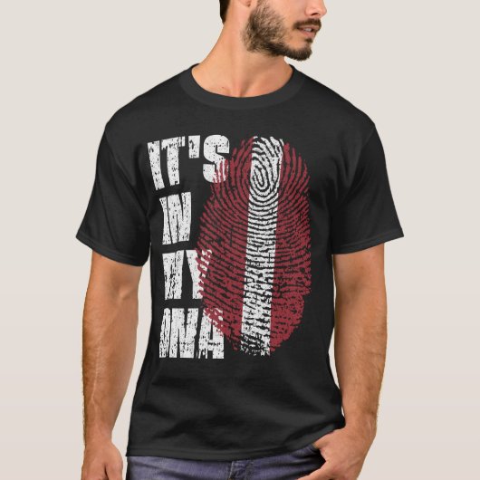 HET IS IN MIJN DNA-latvia Flag Boy Girl Gift T-shirt (Voorkant)