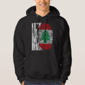 Het is in mijn DNA Libanon grafische kaart voor ma Hoodie (Voorkant)