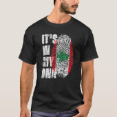 Het is in mijn DNA Libanon vlag Libanees T-shirt (Voorkant)