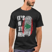 HET IS IN MIJN DNA Libanon Vlag Libanees T-shirt (Voorkant)
