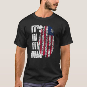 Het is in mijn dna Liberia vlag Liberian T-shirt