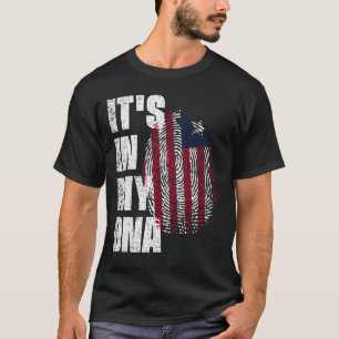 HET IS IN MIJN DNA Liberia vlag T-shirt