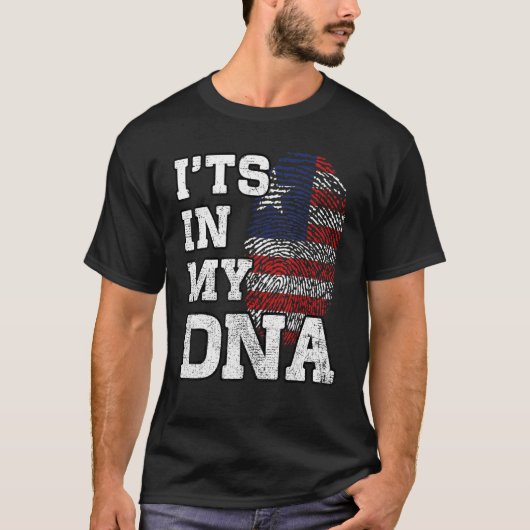 Het is in mijn DNA Liberiaanse vingerafdruk Proud T-shirt (Voorkant)